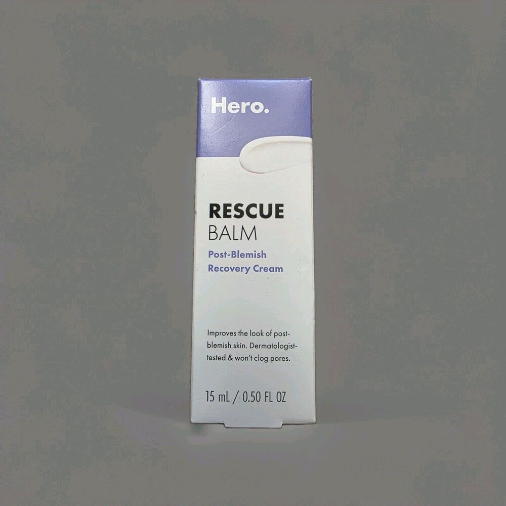 Hero Cosmetics Rescue Balm 0.50 FL OZ (15 mL) Post Blemish Recovery Cream New